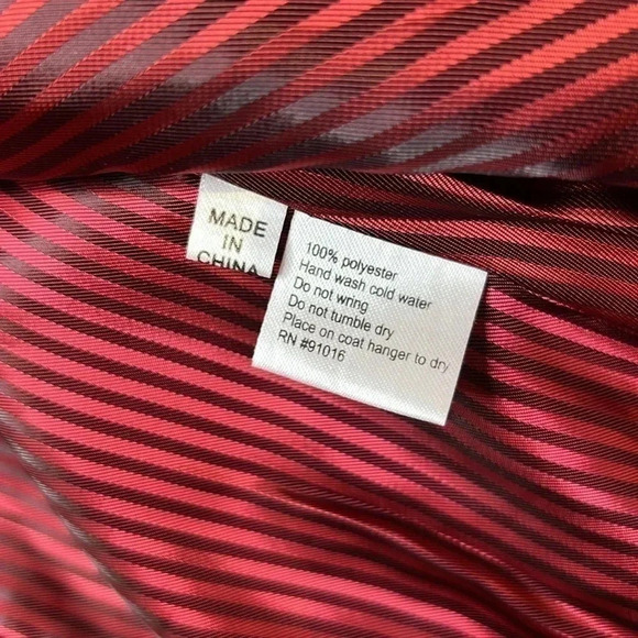 Obstinee by IKA-VTG Black/White-Red patchwork-Belted Biker Jacket size 12 - Picture 6 of 6